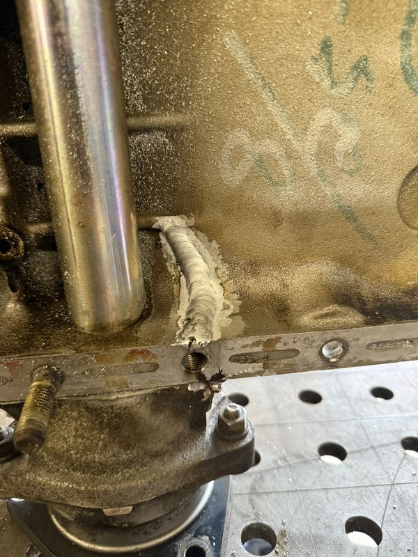 Reparaturschweißung an einem Differentialgehäuse aus Aluminiumguss